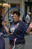 Anita leading the Hula Hoop parade section