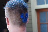 Disneyworld Barbershop 'special' haircut with Mickey paint accent